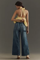 Pilcro Low-Slung WIde-Leg Pull-On Jeans