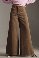 Pilcro High-Rise Wide-Leg Puddle Jeans