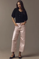 The Colette High-Rise Cropped Wide-Leg Jeans by Maeve