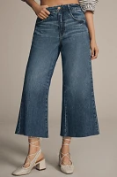 The Adi Mid-Rise Frayed Relaxed Flare Jeans by Pilcro: Cropped Edition