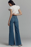 Pilcro High-Rise Straight-Leg Fray Jeans