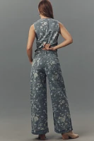 The Leon Double Hem High-Rise Wide-Leg Cuffed Jeans by Pilcro