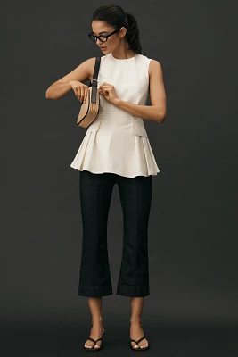 Maeve Slim 70s High-Rise Crop Flare Jeans