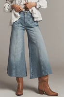 Pilcro Mid-Rise Wide-Leg Crop Jeans