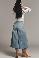 Pilcro Mid-Rise Wide-Leg Crop Jeans