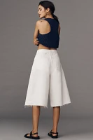 Pilcro Pleated Culotte High-Rise Jeans