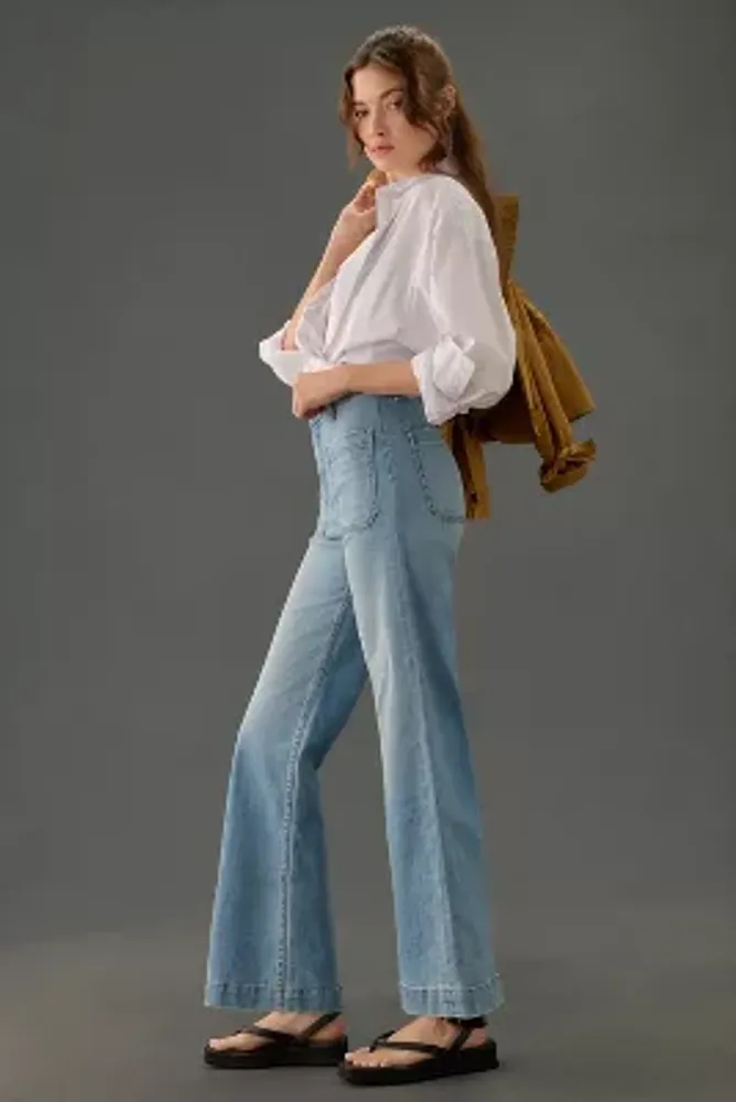 ASKK NY Sailor High-Rise Crop Wide-Leg Jeans
