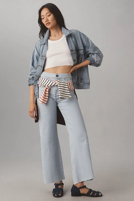 ASKK NY Brighton Crop High-Rise Wide-Leg Jeans