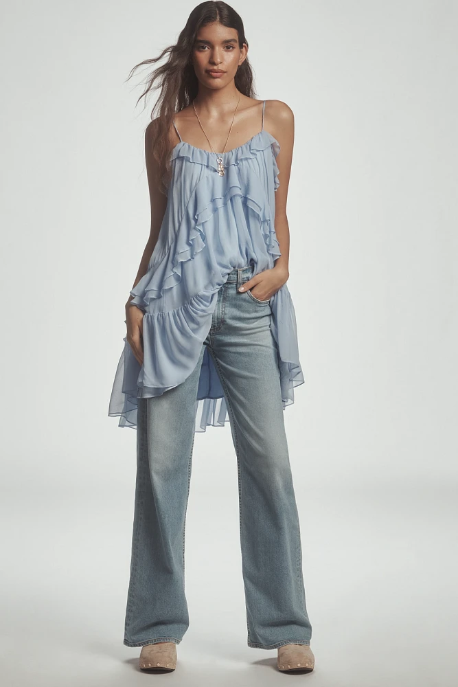 ASKK NY Pistachio Mid-Rise Wide-Leg Jeans