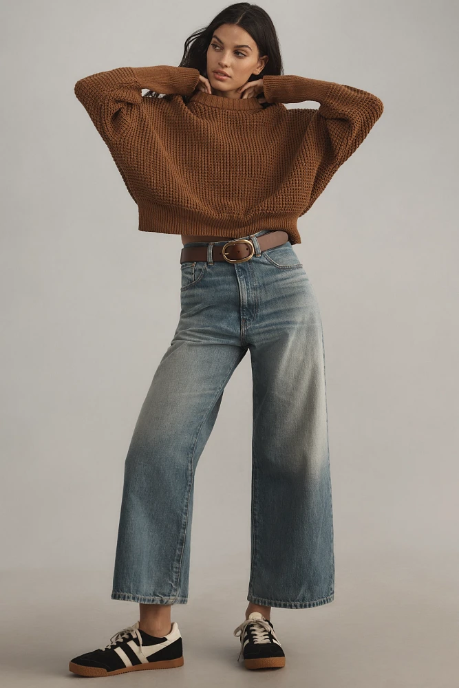 Denimist Georgia High-Rise Cropped Wide-Leg Jeans