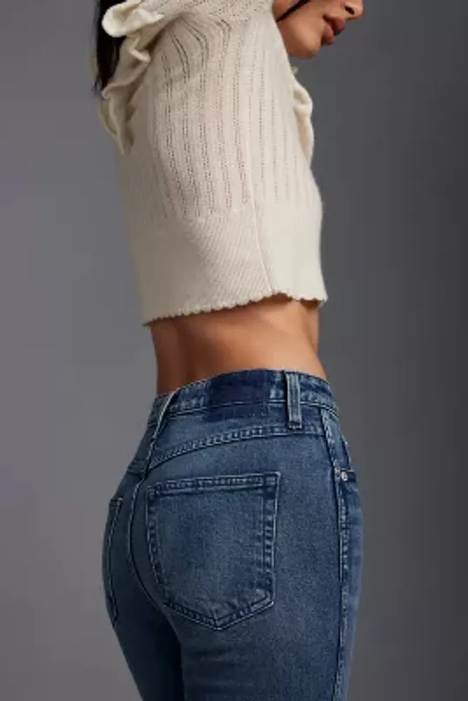 AMO Chloe High-Rise Crop Straight-Leg Jeans