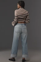 AMO Sonia Cuffed Mid-Rise Straight-Leg Jeans