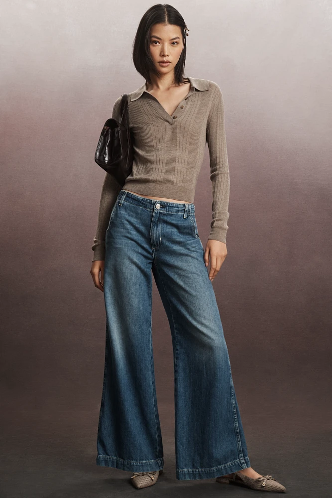 AMO Edith Trouser Mid-Rise Wide-Leg Jeans