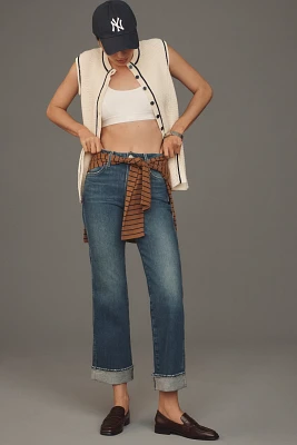 AMO Rosa Mid-Rise Cuffed Flare Jeans