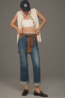 AMO Rosa Mid-Rise Cuffed Flare Jeans