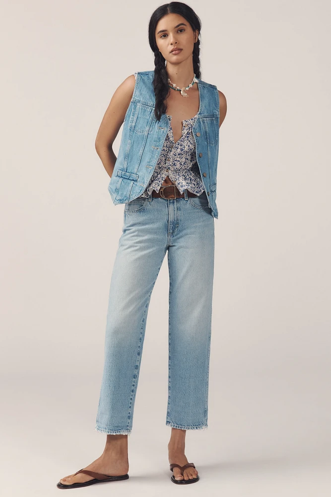 AMO Valentina Mid-Rise Straight-Leg Jeans