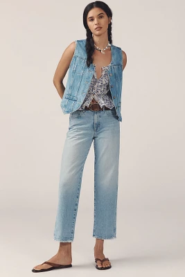 AMO Valentina Mid-Rise Straight-Leg Jeans