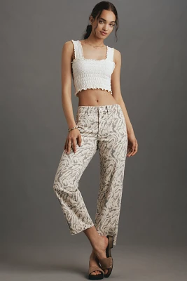 AMO Billie Mid-Rise Crop Wide-Leg Jeans