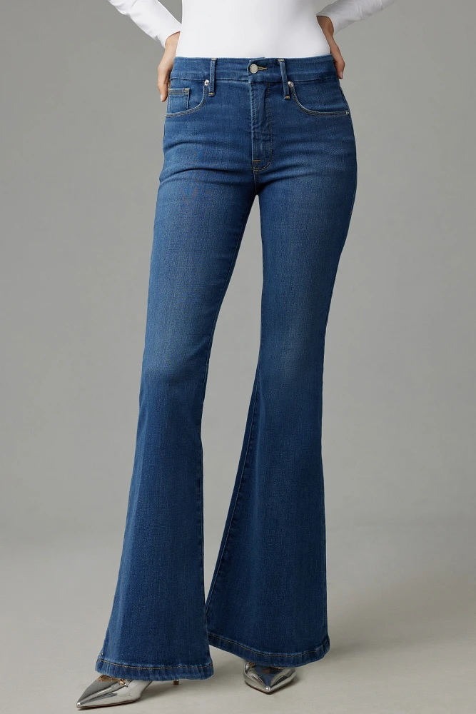 Good American Legs High-Rise Flare Jeans