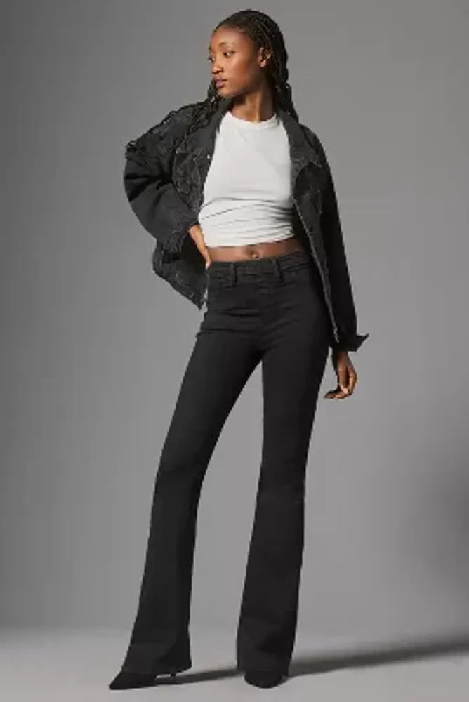 Good American Pull-On High-Rise Flare Jeans