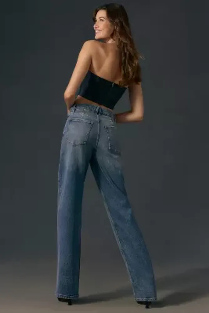 Good American '90s High-Rise Criss-Cross Jeans