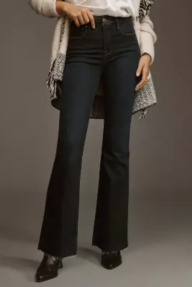 Good American Pull-On High-Rise Flare Jeans