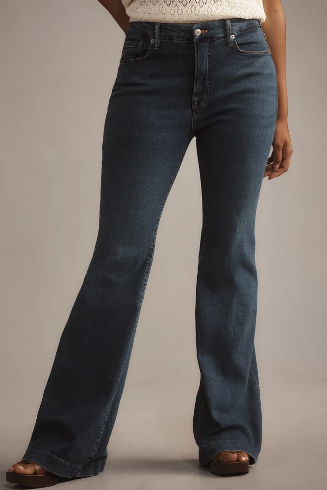 Good American Legs Mid-Rise Flare Jeans