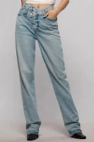 Good American Ease High-Rise Relaxed Wide-Leg Jeans