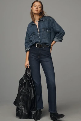 Good American Curve High-Rise Straight-Leg Jeans