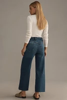 Good American Waist High-Rise Cropped Palazzo Jeans