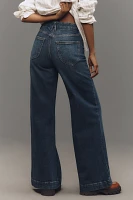 Good American Waist Palazzo Patch Pocket Jeans