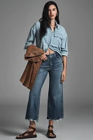 Good American Soft-Tech Waist Crop Palazzo Jeans