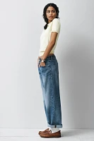 Good American Ease Petite Mid-Rise Relaxed Jeans