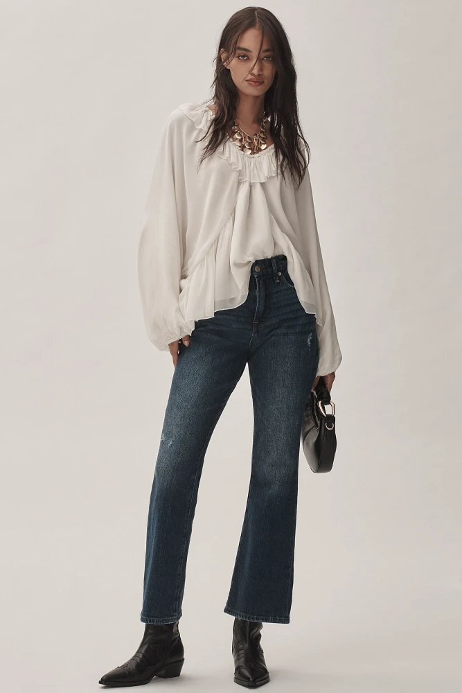 Good American Petite High-Rise Bootcut Jeans