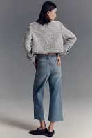 Good American x Anthropologie Waist High-Rise Palazzo Crop Jeans