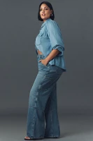 Good American Ease High-Rise Relaxed Carpenter Jeans