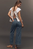 Good American Waist Palazzo High-Rise Crop Jeans