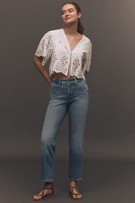 Good American Legs High-Rise Straight-Leg Jeans