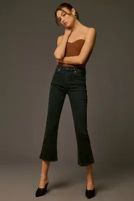 Le Jean Bella High-Rise Crop Flare Jeans