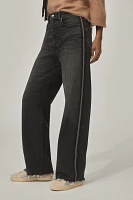 Le Jean Nomad Beaded Tux High-Rise Wide-Leg Jeans