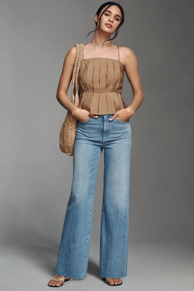 LE JEAN Alexa Mid-Rise Wide-Leg Jeans