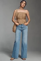 LE JEAN Alexa Mid-Rise Wide-Leg Jeans