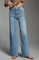 LE JEAN Alexa Mid-Rise Wide-Leg Jeans