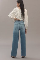 LE JEAN Column High-Rise Wide-Leg Jeans