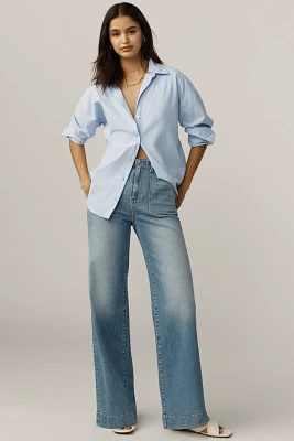 LE JEAN Utility High-Rise Wide-Leg Jeans