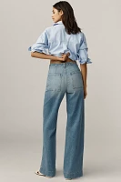 LE JEAN Utility High-Rise Wide-Leg Jeans