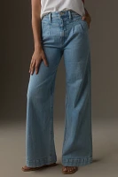 Hudson Jodie Pleated High-Rise Wide-Leg Jeans