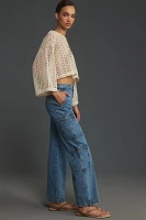 Hudson Welt Pocket Cargo High-Rise Wide-Leg Jeans