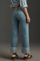 Hudson The Rosie High-Rise Wide-Leg Cuff Jeans