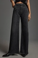 Hudson Jodie High-Rise Wide-Leg Yoke Jeans